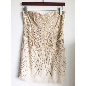 ✨Brand New H&M Beige Sequin Dress (size 4)